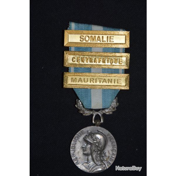 MEDAILLE OUTRE MER (COLONIALE)-MAURITANIE-CENTRAFRIQUE-SOMALIE-OPERATIONS EXTERIEURES