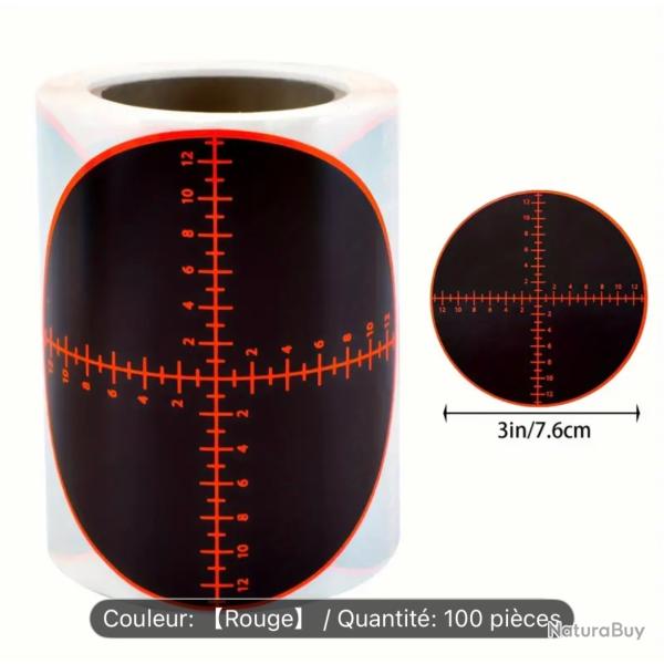 100 pastilles autocollante r�active rouge