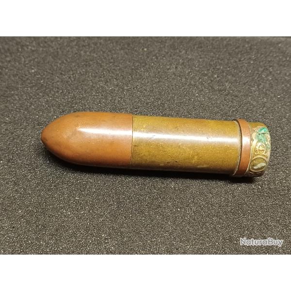 Beau briquet de poilu - art de tranch�e WW1 - douille laiton et gravure UCR