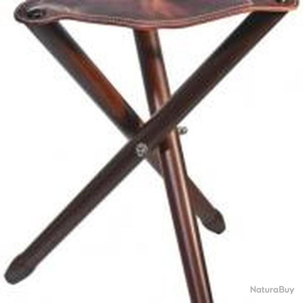Tr�pied Luxe Country Sellerie - Dessus Cuir - Base Aluminium - Stabilit� et �l�gance pour la Chasse 