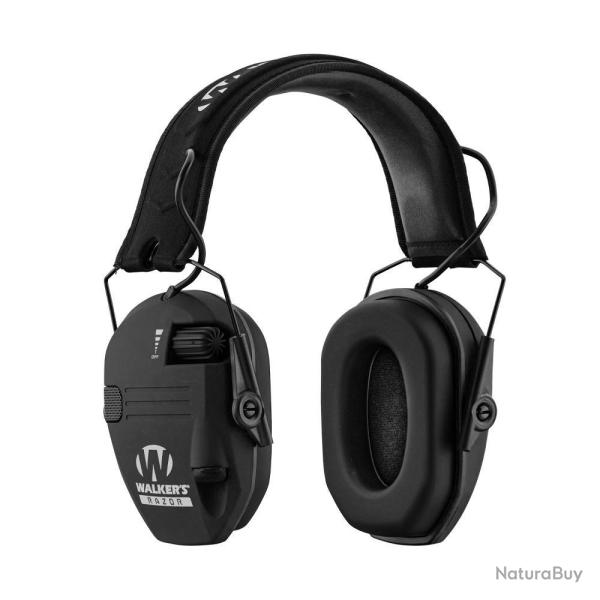 Casque Anti-Bruit Walkers Razor 2 Noir - Technologie GWP-RSEM - Confort et Protection Optimale Noir 