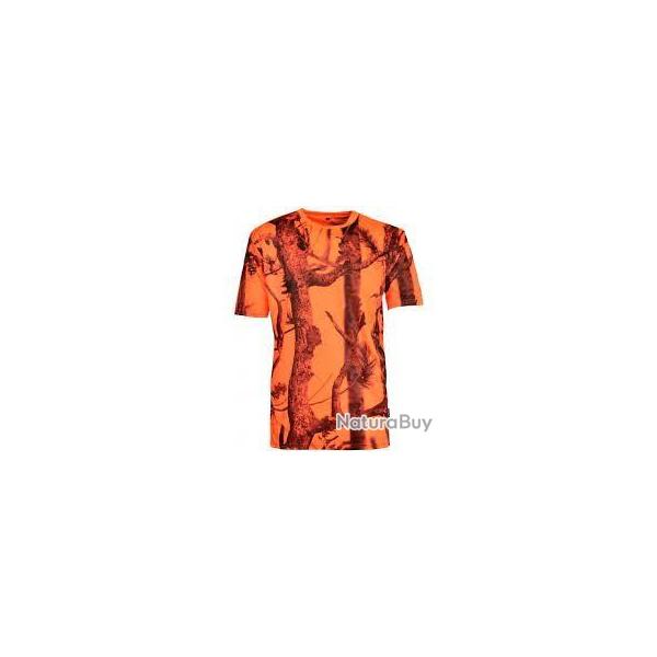 T Shirt De Chasse Enfant Manches Courtes Camo Blaze PERCUSSION