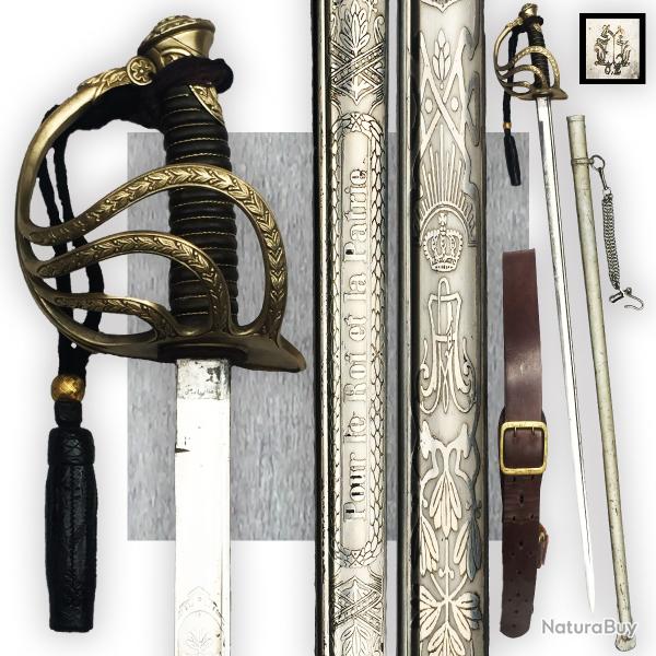 RARE SABRE BELGE '' ALBERT 1ER CARL EICKHORN '' OFFICIER M1889 POUR LE ROI ET LE PATRIE '' ORIGINAL