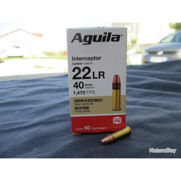 boite de 50 cartouches 22LR 40 Grains  AGUILA INTERCEPTOR