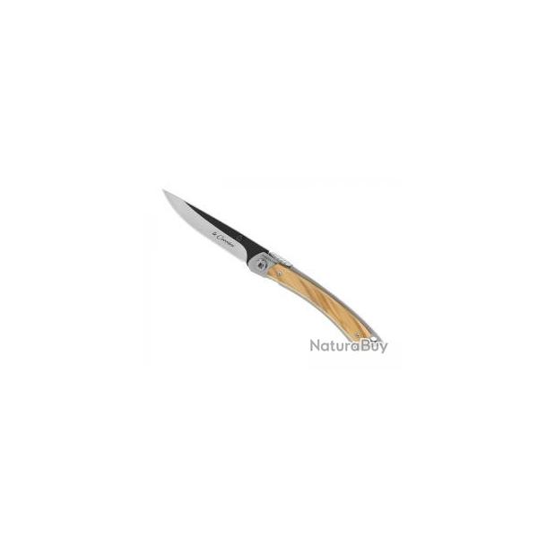 Couteau Eustache LE CORREZE LINER lame acier inox 440C 2 tons, � cran int�rieur