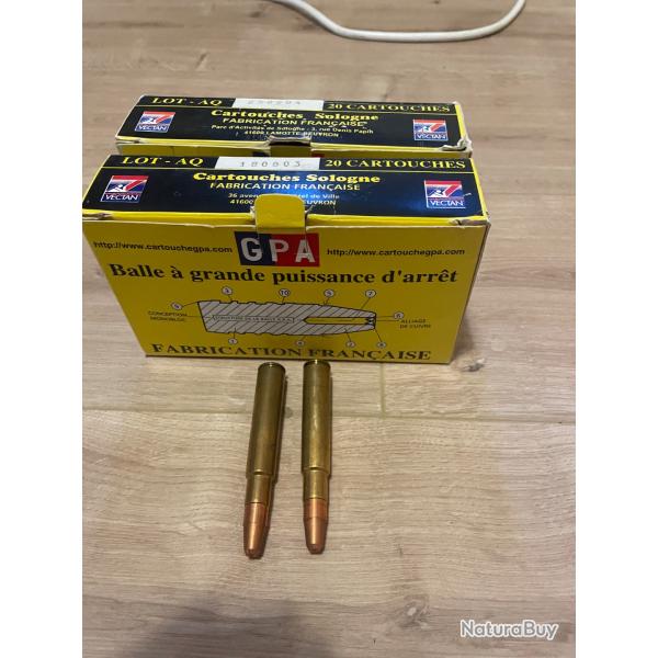 Lot de 40 cartouches 416 rigby SOLOGNE GPA 357grs