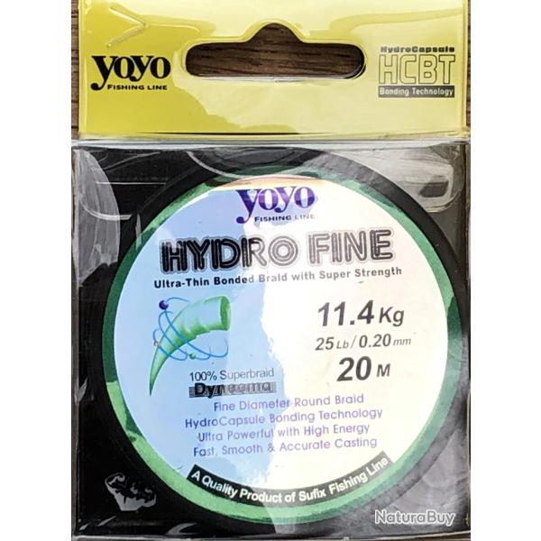 FIL DE PECHE TEXTILE TRESSE VERT 0,20/11,4 Kg