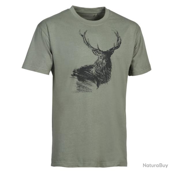Tee shirt Big Game Imprim� Cerf  Ligne Verney Carron - Taille XL