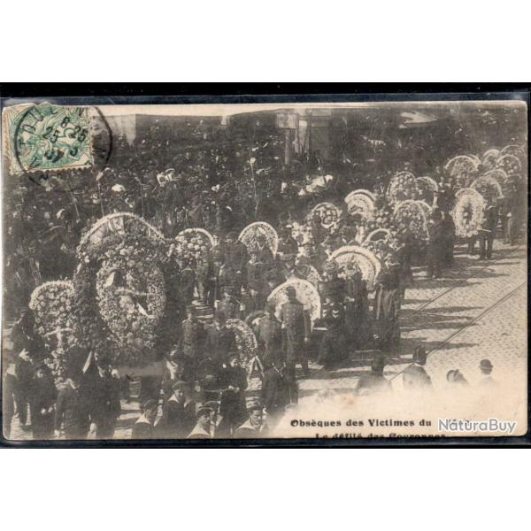 CPA- Marine Militaire -Obs�ques des victimes du I�na - le d�fil� des couronnes N�3773