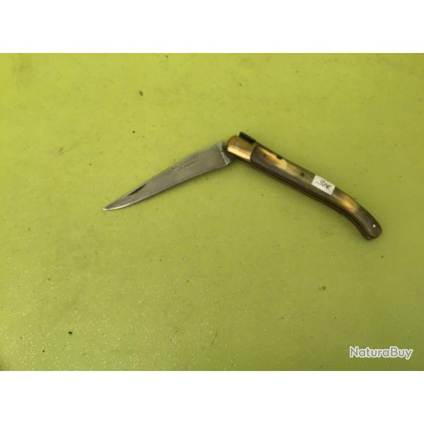 VENDU PAR LE-CUIRASSIER COUTEAU LAGUIOLE PLIANT  ANCIEN MANCHE CORNE LE SABOT