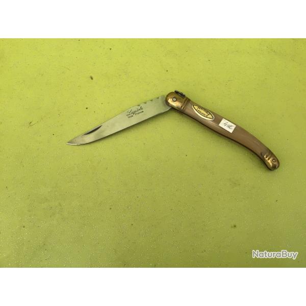 VENDU PAR LE-CUIRASSIER COUTEAU LAGUIOLE PLIANT   MANCHE CORNE INOX FRANCE