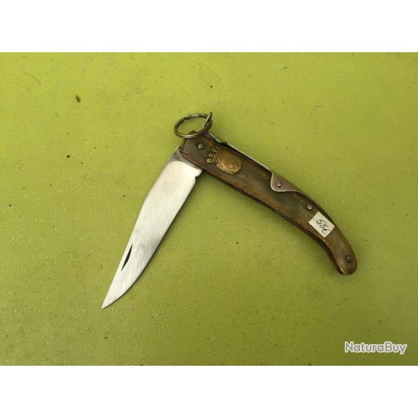 VENDU PAR LE-CUIRASSIER COUTEAU PLIANT  ANCIEN CORSE MANCHE CORNE