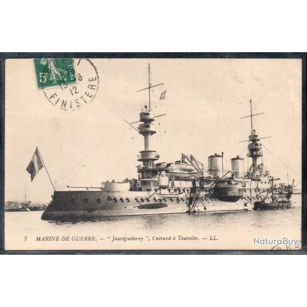 CPA - MARINE DE GUERRE - " Jaureguiberry " , Cuirasse a Tourelles  N�3774