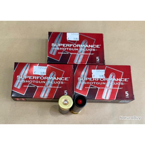 LOT DE 15 BALLES HORNADY 12 GA SLUG 300GR MONOFLEX SUPERFORMANCE