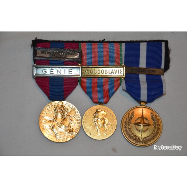 MEDAILLES DEFENSE NATIONALE-GENIE-COMMEMORATIVE-YOUGOSLAVIE-OTAN-KOSOVO