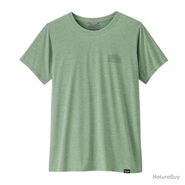 Tee Shirt Respirant Patagonia Womens Capilene Cool Daily Graphic Shirt Vert