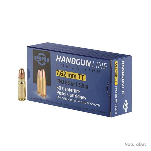 Boite de 50 munitions calibre 7.62x25 tokarev PPU/Partizan x500