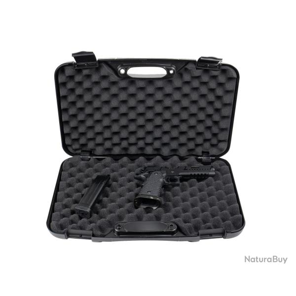 MALLETTE PISTOLET 50X30X8.5 NOIRE CLIPS "MEGALINE"