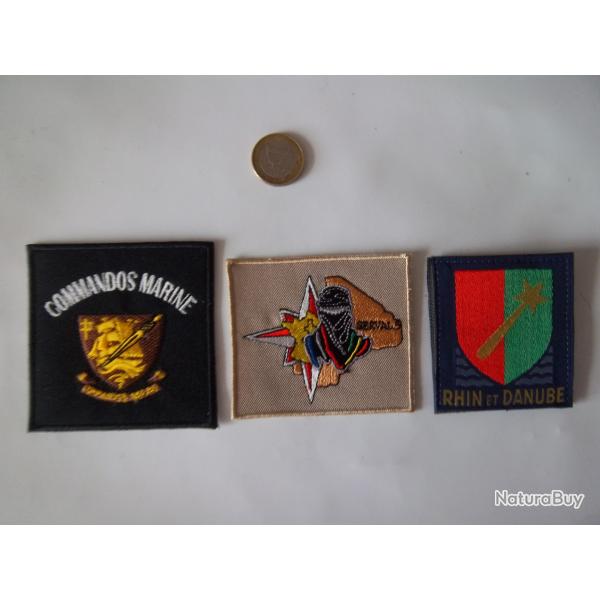 lot 3 �cussons militaire commando Op�ration Serval rhin Danube insignes tissu