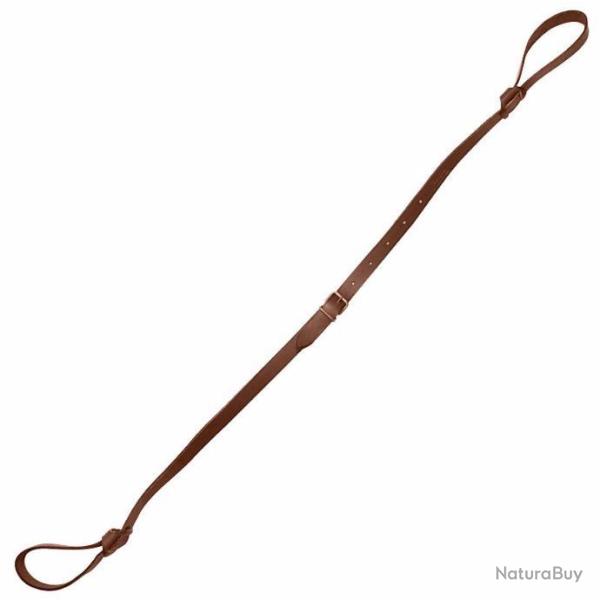 Bretelle en cuir gras double lasso Country sellerie