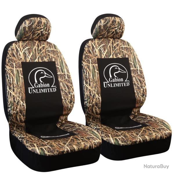 HOUSSES SIEGES CAMO ROSEAUX X2 AVANT GU - GABION UNLIMITED