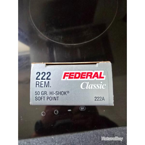 20 balles F�d�ral 222 remington