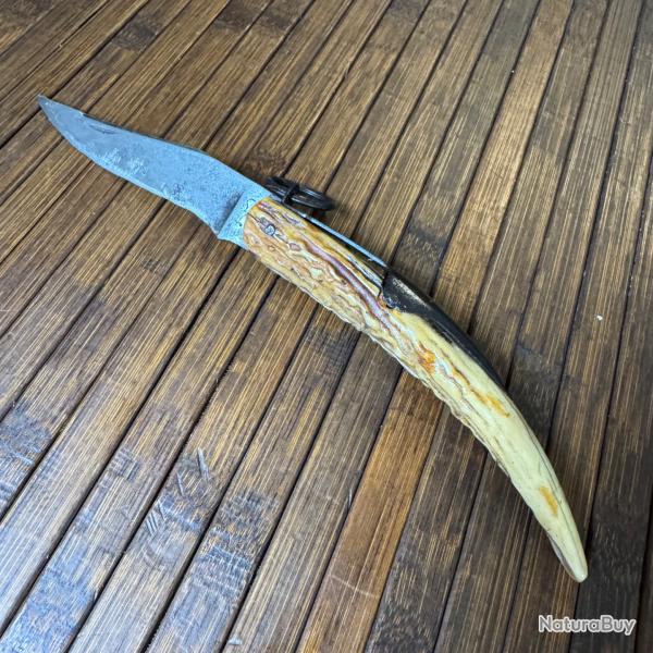 COUTEAU DE COLLECTION TARRY LEVIGNE A PALME CORNILLON MANCHE EN BOIS CHERF  FRANCE THIERS FIN XlX e