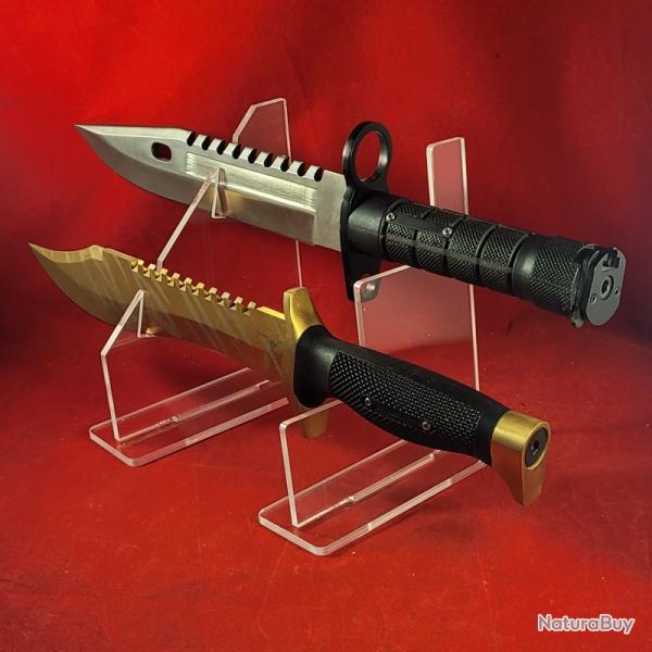 Pr�sentoir en plexi pour 2 gros couteaux (GC2)