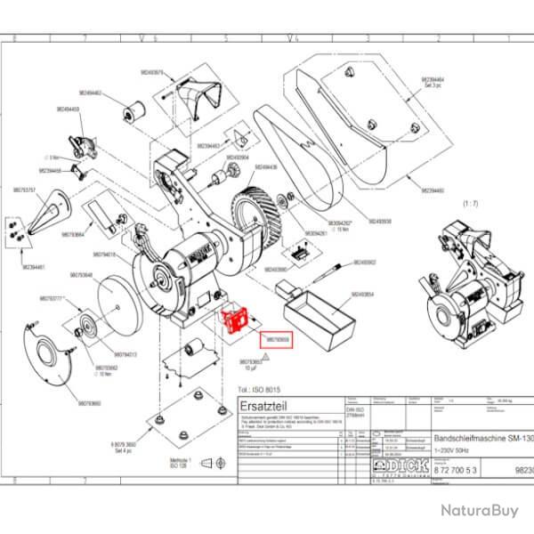 Bo�tier marche/arr�t pour aff�teuse Dick SM-100/SM90/SM-130