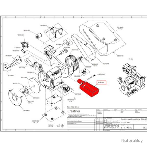 9 8249 3854 Bac � eau pour Dick SM-130