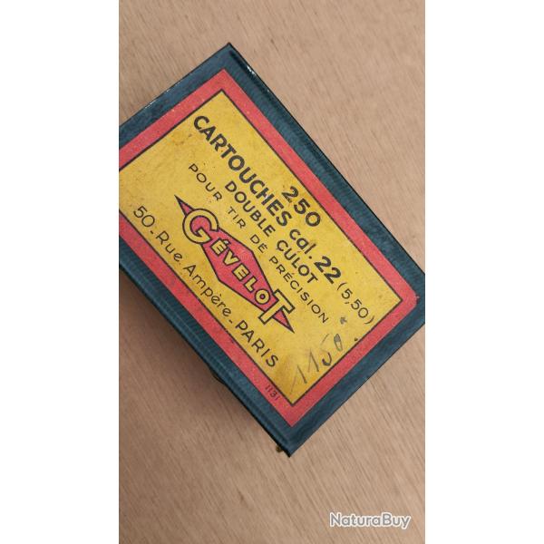 Boite de 250 bosquettes calibre 5,5 mm GEVELOT  en parfait �tat pour collection .