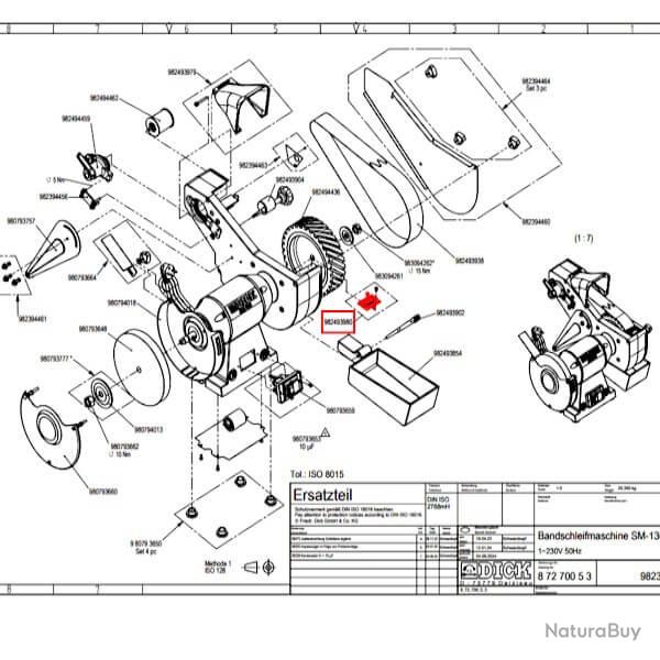 9 8249 3980 Ensemble de pince pour Dick SM-130