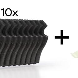 Pack de 10 plaques &agrave; troph&eacute;es 19x12 cm + 10 supports plastiques - Fonc&eacute;es