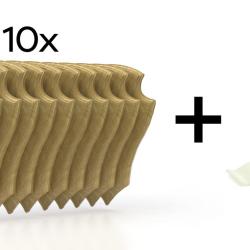 Pack de 10 plaques &agrave; troph&eacute;es 22x13 cm + 10 supports plastiques - Claires