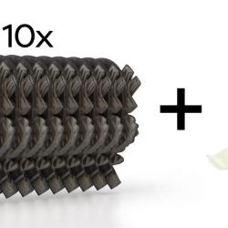 Pack de 10 plaques &agrave; troph&eacute;es scult&eacute;es 23x15 cm + 10 supports plastiques - Fonc&eacute;es