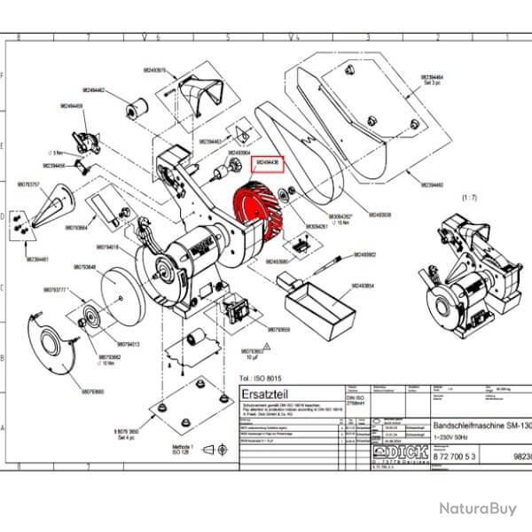 9 8249 4436 Disque de contact pour Dick SM-130