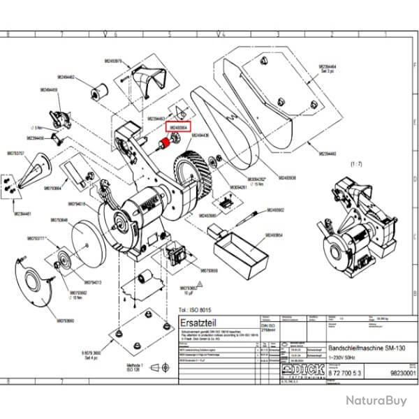 9 8249 3904 Pi�ce de centrage pour Dick SM-130