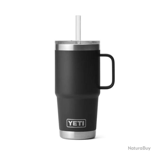 MUG AVEC PAILLE 25 OZ - YETI Noir