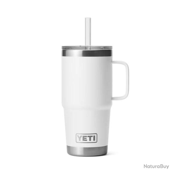 MUG AVEC PAILLE 25 OZ - YETI Blanc