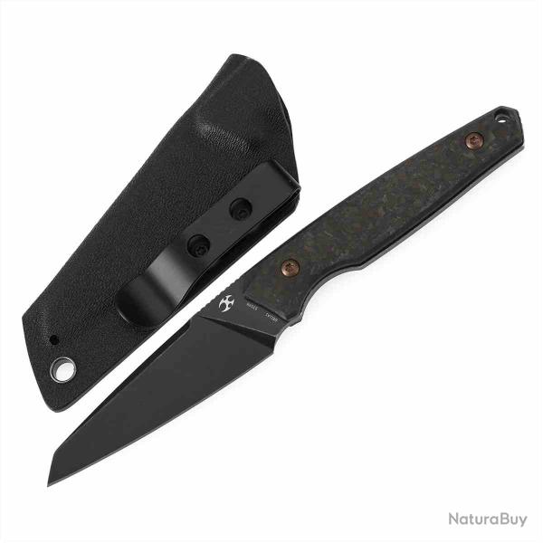 Couteau Kansept Parr Shred Lame Reverse Tanto Acier CPM S35VN Manche F de Carbone Etui Kydex KG011A1