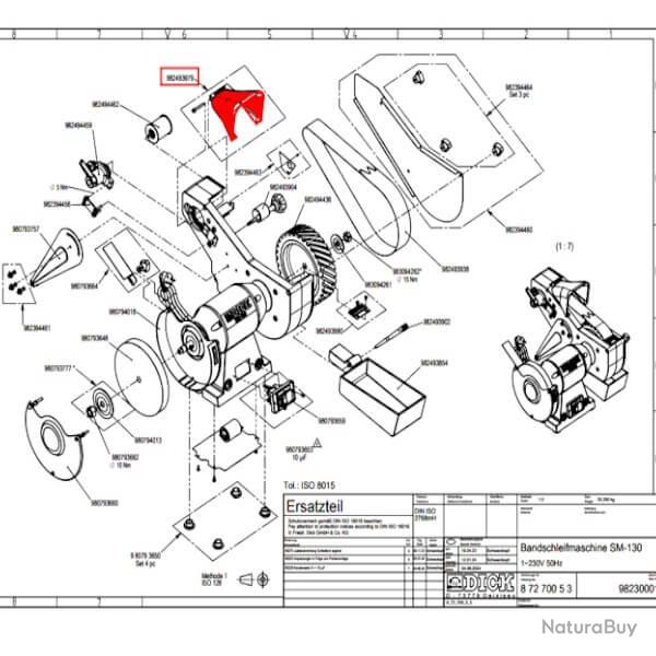 9 8249 3979 Capot de protection pour Dick SM-130