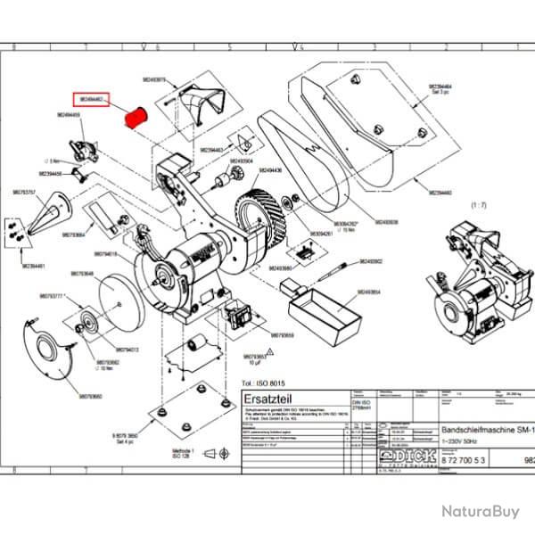 9 8249 4462 Poulie pour Dick SM-130
