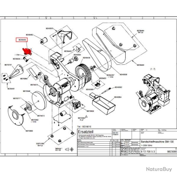 9 8249 4459 Pi�ce d'entra�nement de la bande pour Dick SM-130