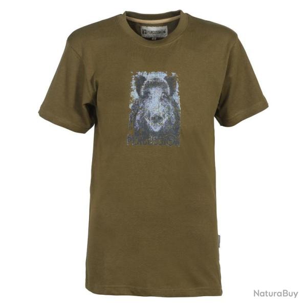 T Shirt De Chasse Enfant Manches Courtes Sanglier PERCUSSION