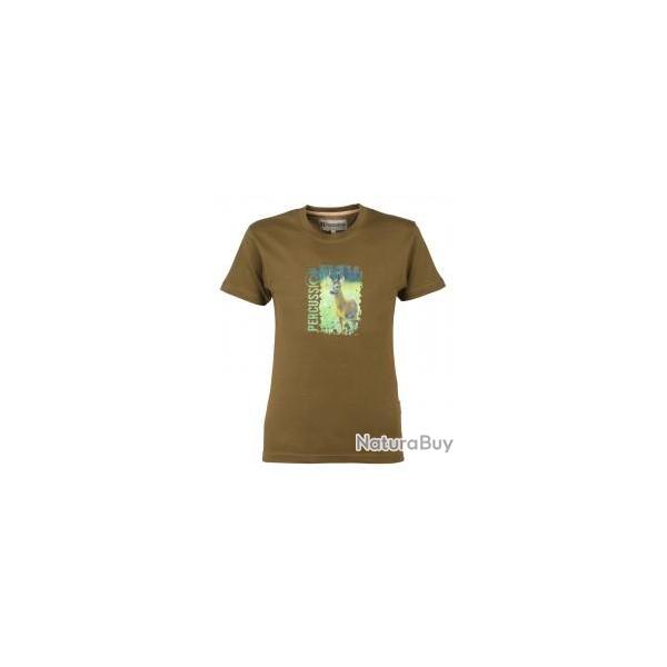 T Shirt De Chasse Enfant Manches Courtes Chevreuil PERCUSSION