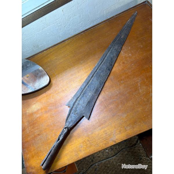 Pointe de lance Sagaie Africaine Congo ancienne