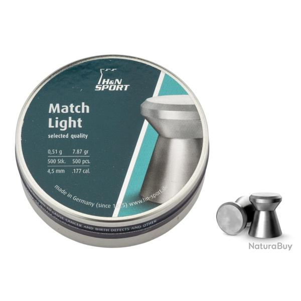 Plombs Match Light cal. 4,5 mm bte de 500