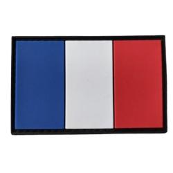 Patch Drapeau - France - PVC - Bords droits - Velcro - 8 x 5 cm - Livraison gratuite