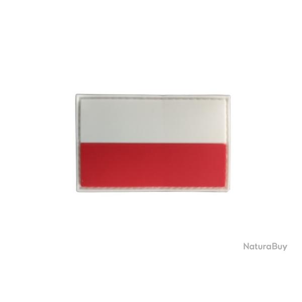 Patch Drapeau - Pologne - PVC - velcro - Livraison gratuite