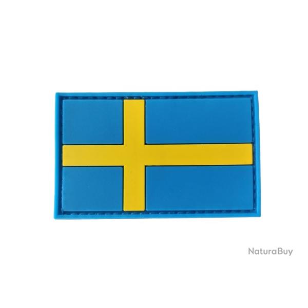 Patch Drapeau - Su�de - PVC - velcro - Livraison gratuite
